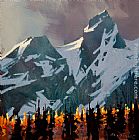 Michael O'Toole Light Peaks, Tantalus Range painting